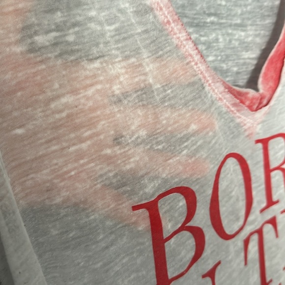 Chaser “Born in the USA” tee shirt T-Shirt burnout Long Red White Blue American - Picture 5 of 6